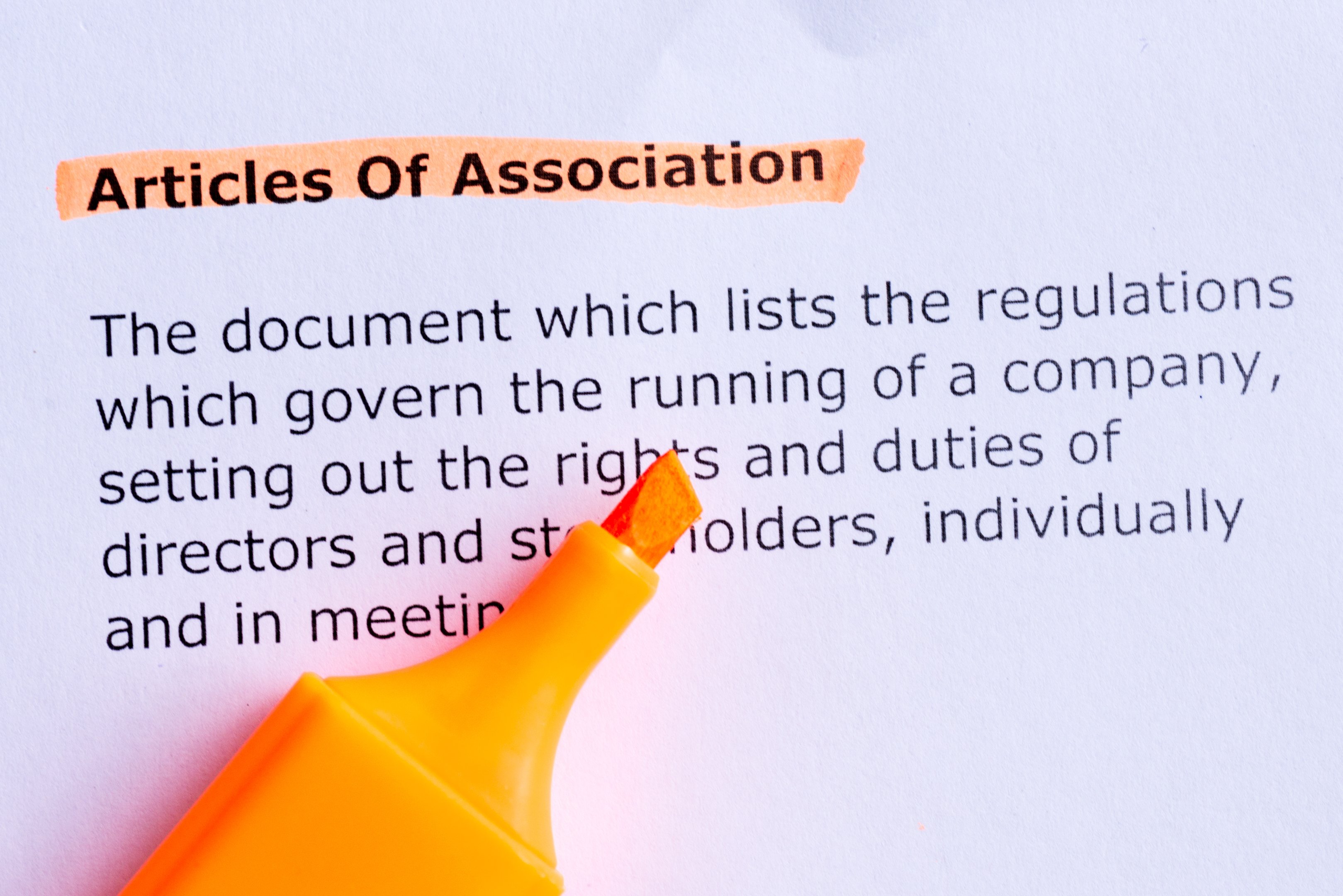 articles of association